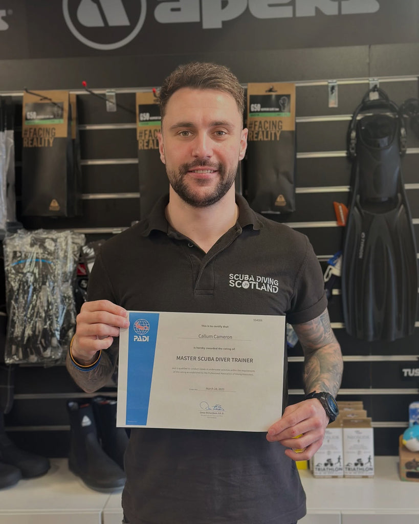 Congratulations Callum on achieving PADI MSDT!
