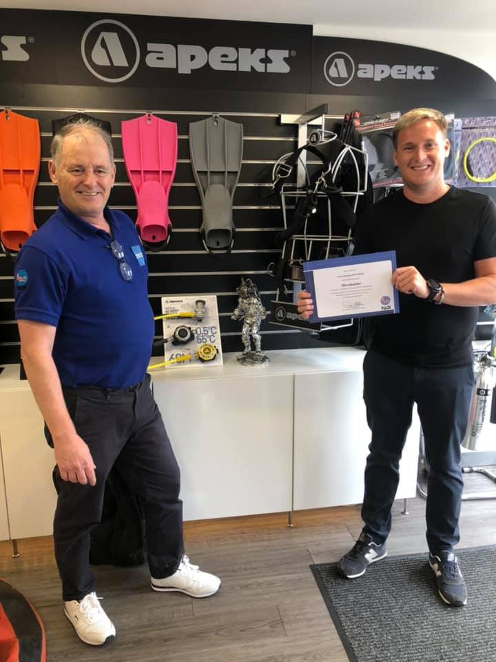 Congratulations to Scuba Diving Scotland’s newest PADI Divemaster Chris Degnan!