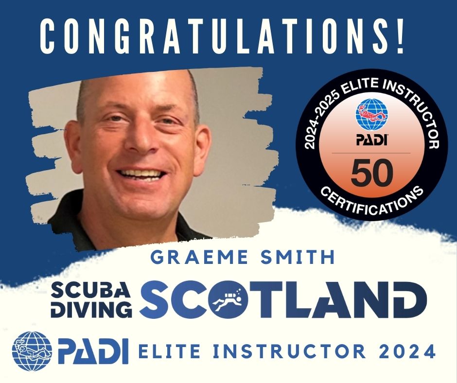 Congratulations Graeme! PADI Elite Instructor 2024