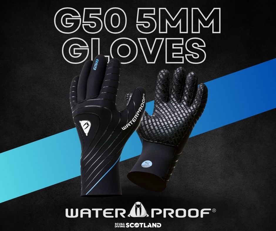 The Awesome Waterproof International G50 5mm Gloves are available at Scuba Diving Scotland!🔥