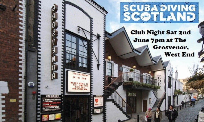 SCUBA DIVING SCOTLAND Night Out Saturday 2nd June 2018.