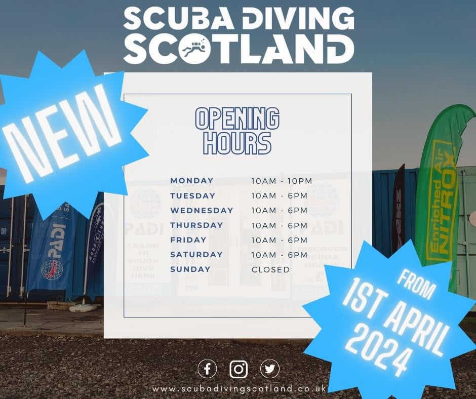 New Ooening Times from 1st April 2024