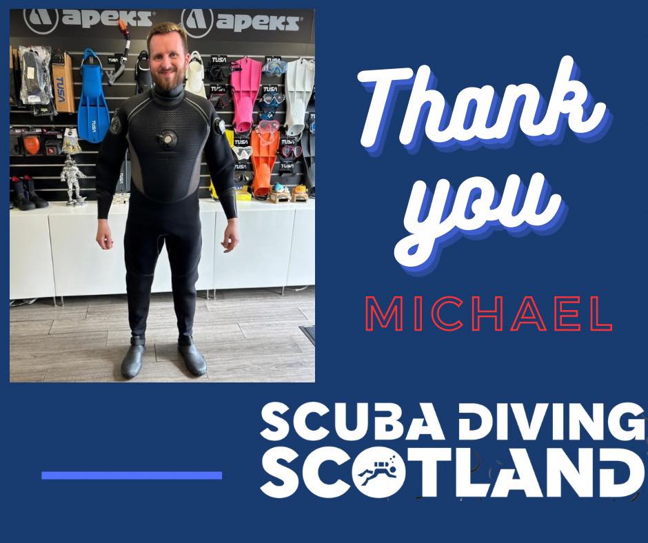 Thanks Michael for buying the Fourth Element Hydra Drysuit!