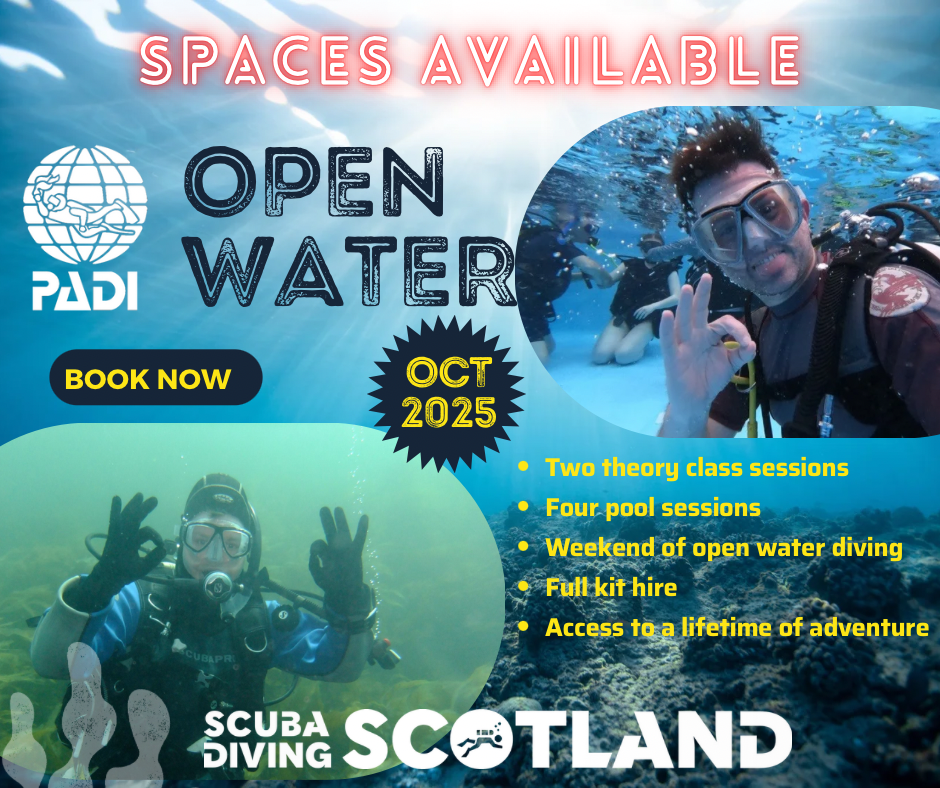 Join our PADI Open Water Diver Course starting on Monday 6th October 2025! 🤿 💦