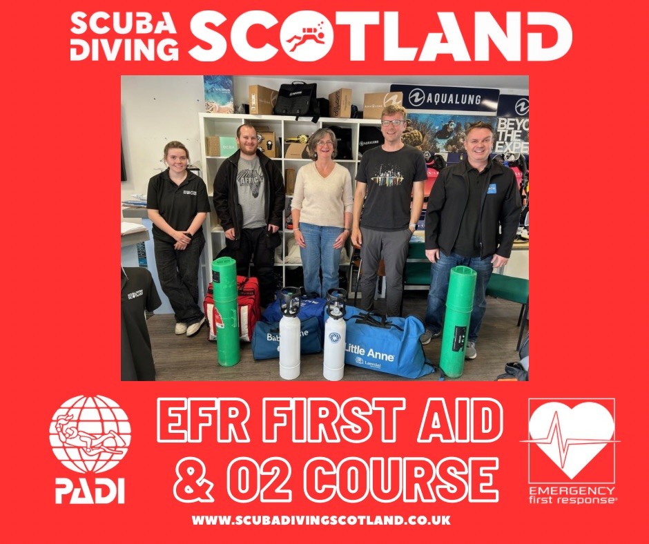 Well done to our four students on last weeks EFR First Aid and PADI O2 Oxygen Provider
