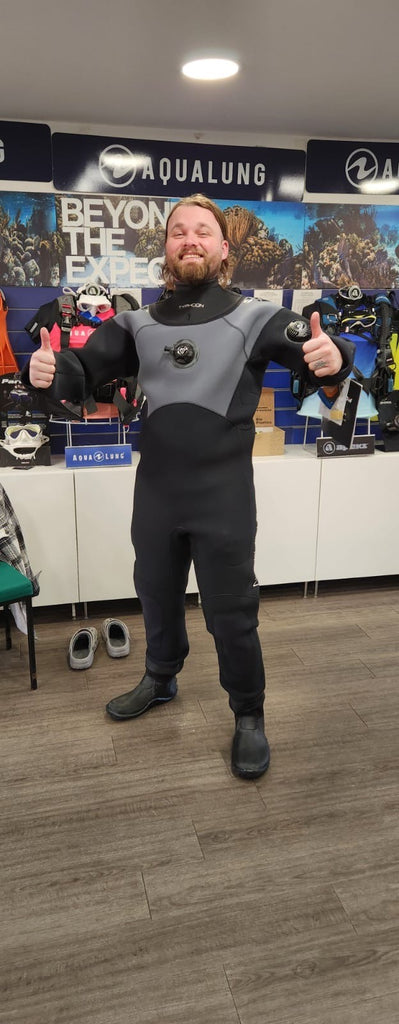 SDS Student Liam Stewart in the Typhoon Seamaster Drysuit