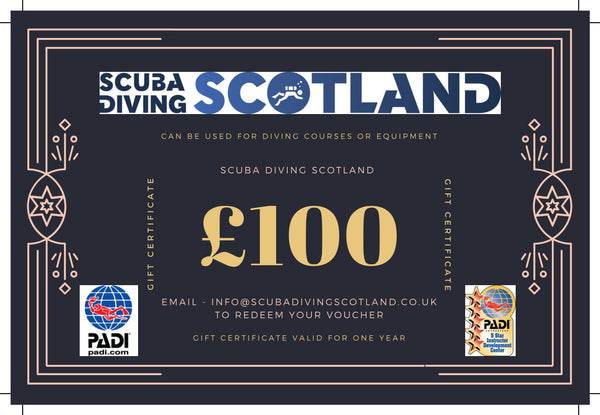 Scuba Diving Scotland Gift Voucher - £100