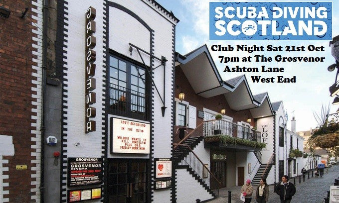 SCUBA DIVING SCOTLAND Club Night on Sat 21st October 2017