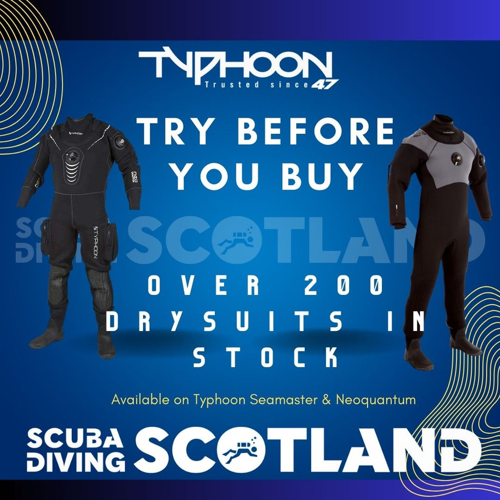 TRY BEFORE YOU BUY DRYSUITS ONLY AT SCUBA DIVING SCOTLAND