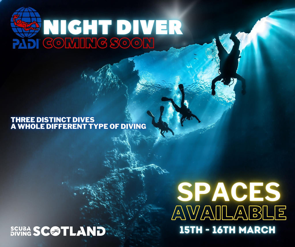 PADI Night Diver Speciality - 15th & 16th March 2024