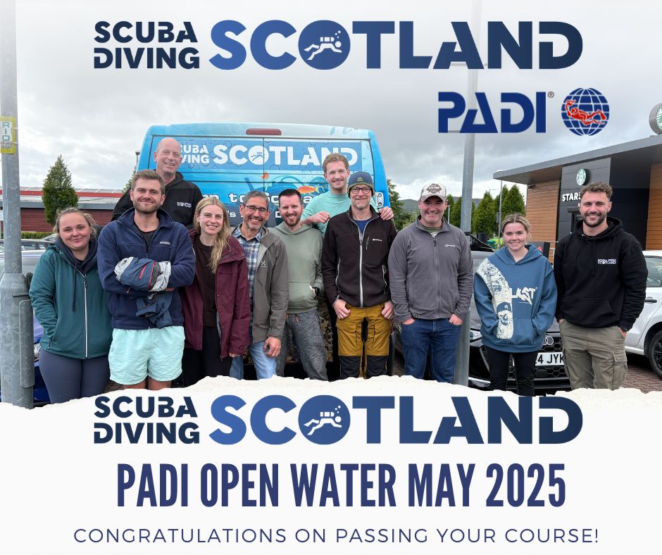 Congratulations to the Scuba Diving Scotland May 2025 Class