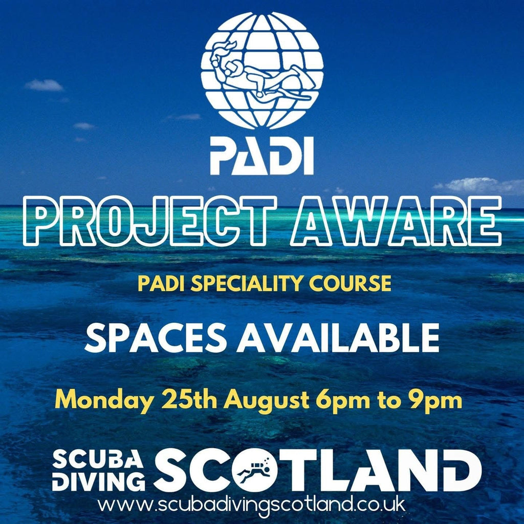 SPACES AVAILABLE: PADI Project AWARE Speciality Course.