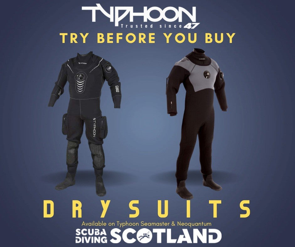 TRY BEFORE YOU BUY DRYSUITS ONLY AT SCUBA DIVING SCOTLAND