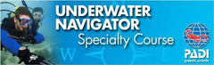 PADI Underwater Navigation Speciality